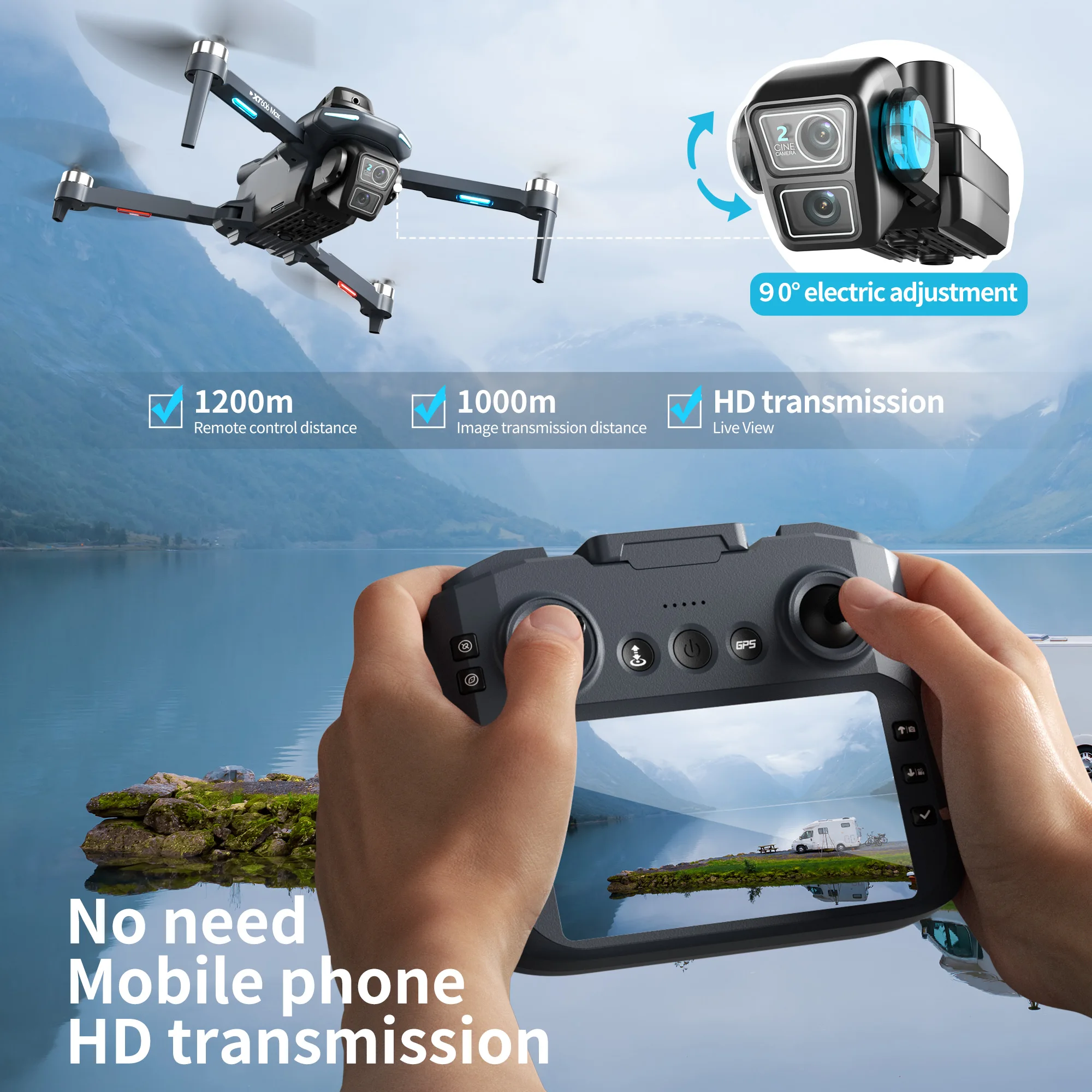 Drone Original XT606 Profissio - Drone Thermal Imaging avaliação e preço
